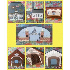 The Cat's Meow Village Lot of 7 Pieces-